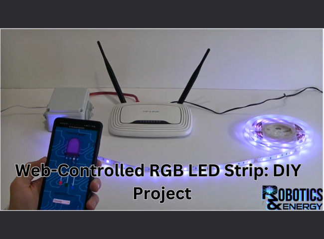 Web-controlled RGB LED light strip project